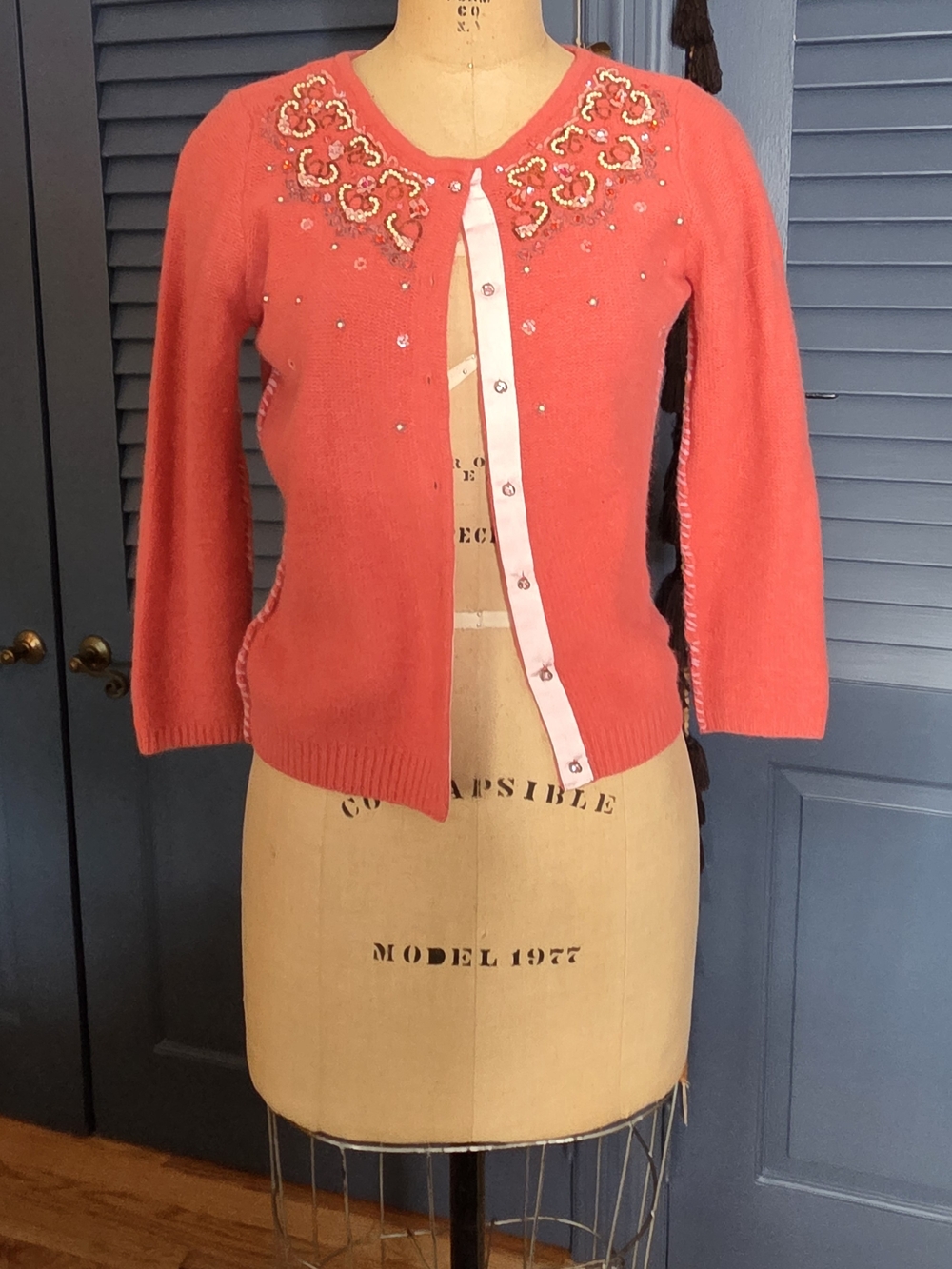 Free People Coral Embellished Cardigan